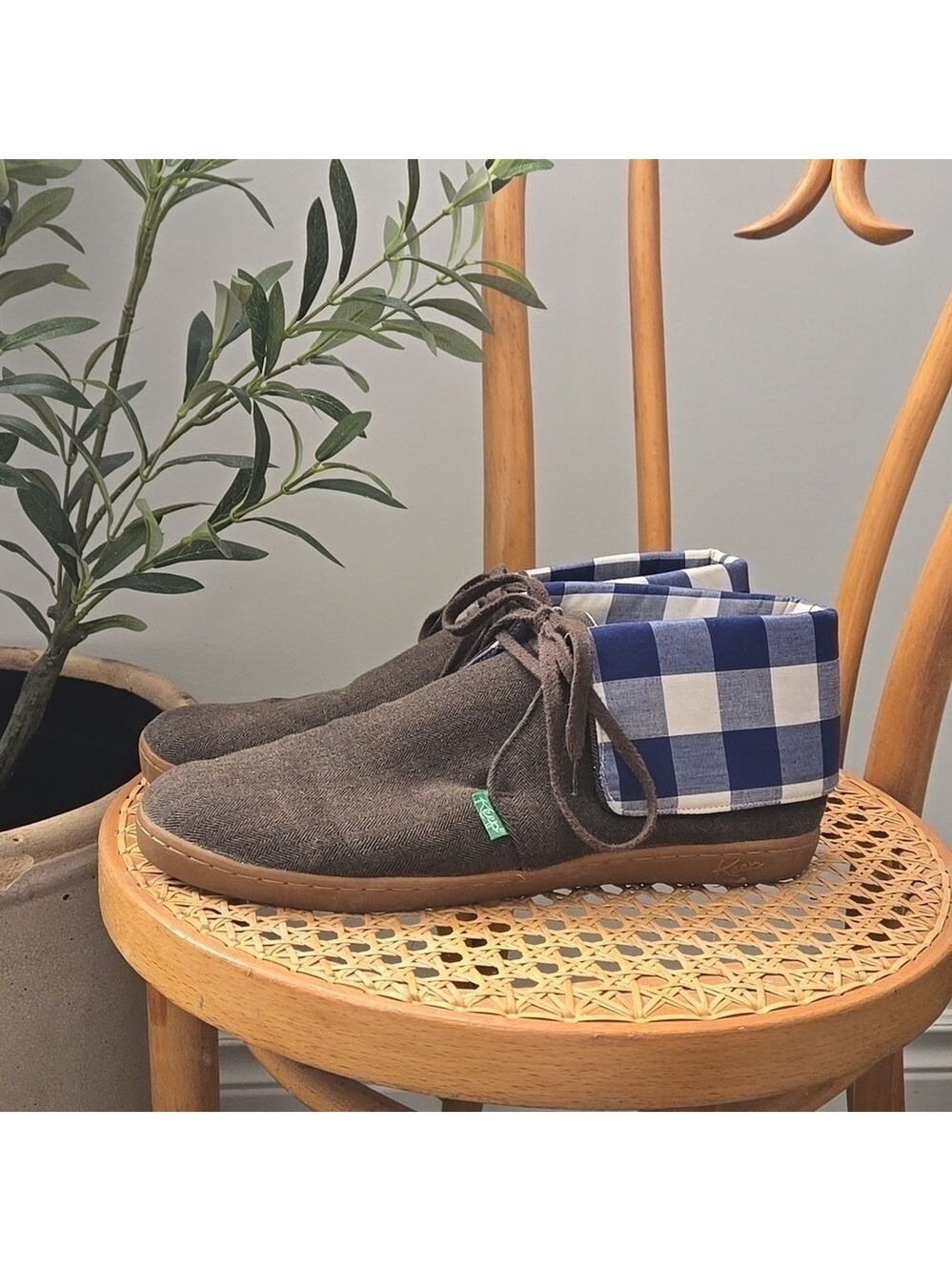Keep Canvas/Woven Tartan Trainer Shoes